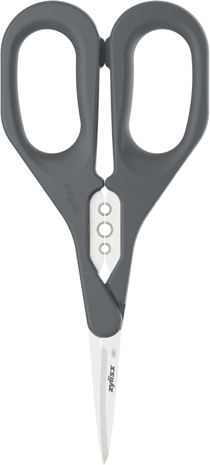 Herb Snippers with Integrated Stem Stripper – Precision Blade Kitchen Scissors for Fresh Herbs, Parsley, Cilantro & Chives – Ergonomic Wheat Straw Handle, Left/Right-Handed, Dishwasher Safe