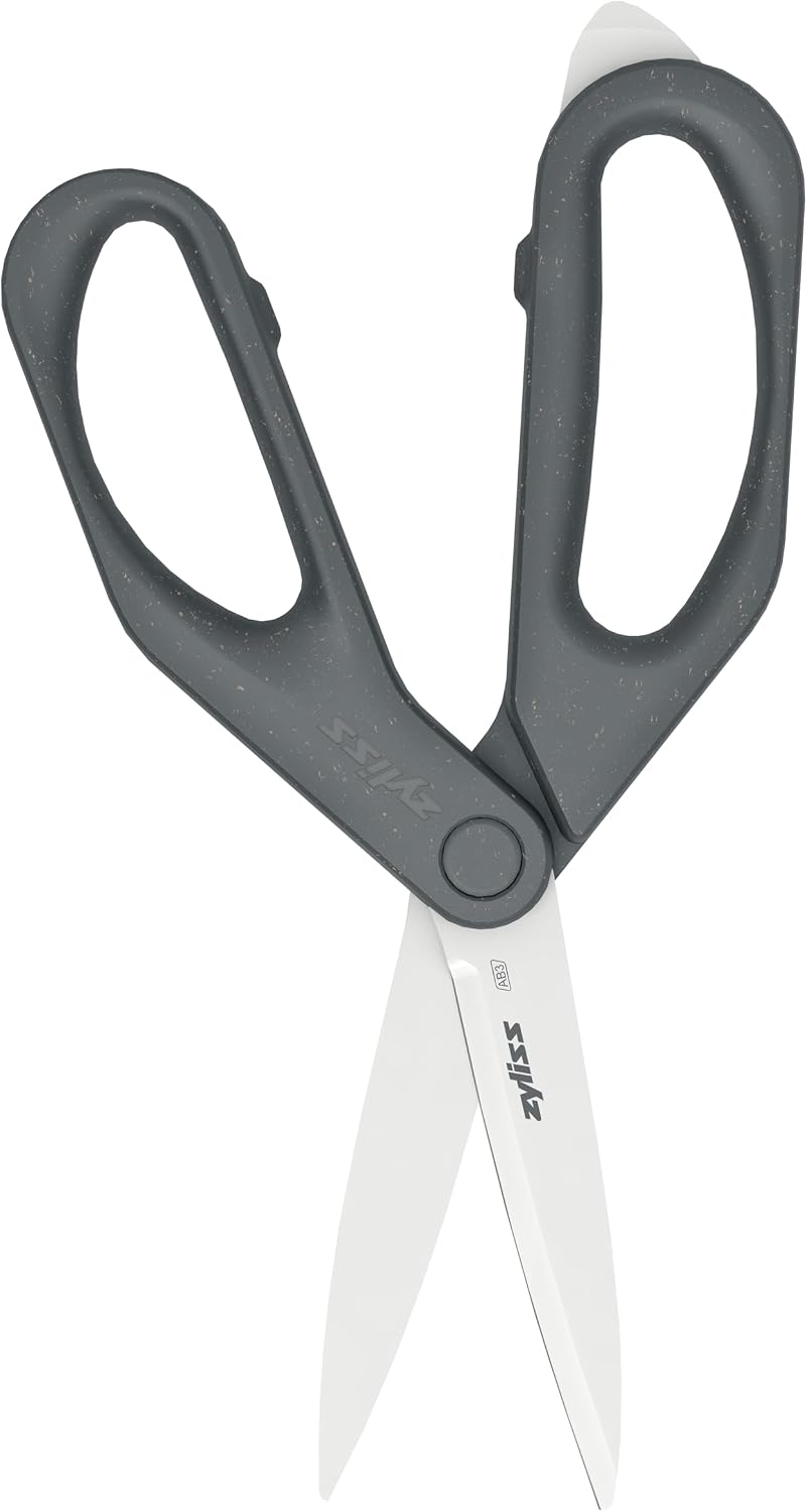 Herb Snippers with Integrated Stem Stripper – Precision Blade Kitchen Scissors for Fresh Herbs, Parsley, Cilantro & Chives – Ergonomic Wheat Straw Handle, Left/Right-Handed, Dishwasher Safe