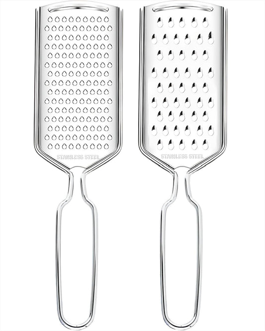Lemon Zester Grater 2 Piece Suit,Stainless Steel Cheese Grater,Kitchen Fine Grinder for Parmesan Cheese Ginger Garlic Nutmeg Chocolate Vegetables Fruits
