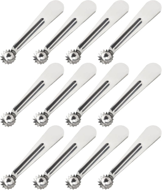 12pcs Stainless Steel Fruit Core Remover Set Tomato Huller Strawberry Stem Remover Multifunctional Vegetable Corer Tool for Kitchen Prep