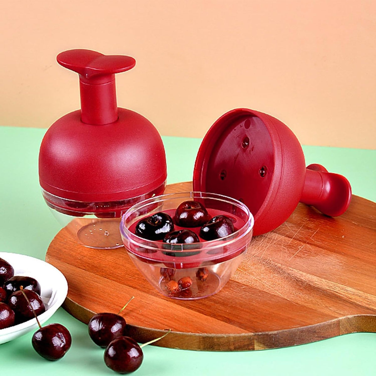 Cherry Pitter, Efficient 4-Hole Design, 15.5x10cm, Plum Stoner Tool, Fruit Pitting Tool, Long-lasting Performance, For Fruit Plum Kitchen Jam Making Baking Camping Picnic Outdoor