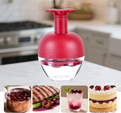 Cherry Pitter, Efficient 4-Hole Design, 15.5x10cm, Plum Stoner Tool, Fruit Pitting Tool, Long-lasting Performance, For Fruit Plum Kitchen Jam Making Baking Camping Picnic Outdoor