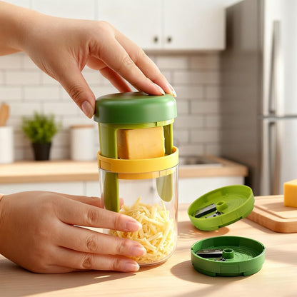 Veggie Spiralizer – w/ 3 Blades, Storage Cup, Dishwasher Safe for Noodles