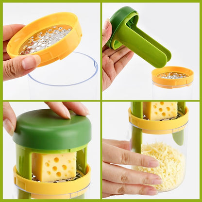 Veggie Spiralizer – w/ 3 Blades, Storage Cup, Dishwasher Safe for Noodles