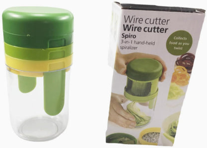 Veggie Spiralizer – w/ 3 Blades, Storage Cup, Dishwasher Safe for Noodles