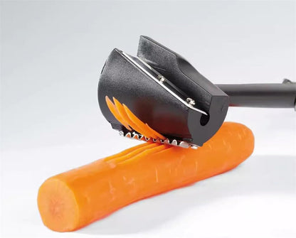 Vegetable Curler, Carrot Curler and Peeler, Spiral Shred Carving Slicer, Fruit Carving Tools,Kitchen Creative Cut Flower Tool,Rotatable Blade Peeler for Carrots, Potatoes, Cucumbe