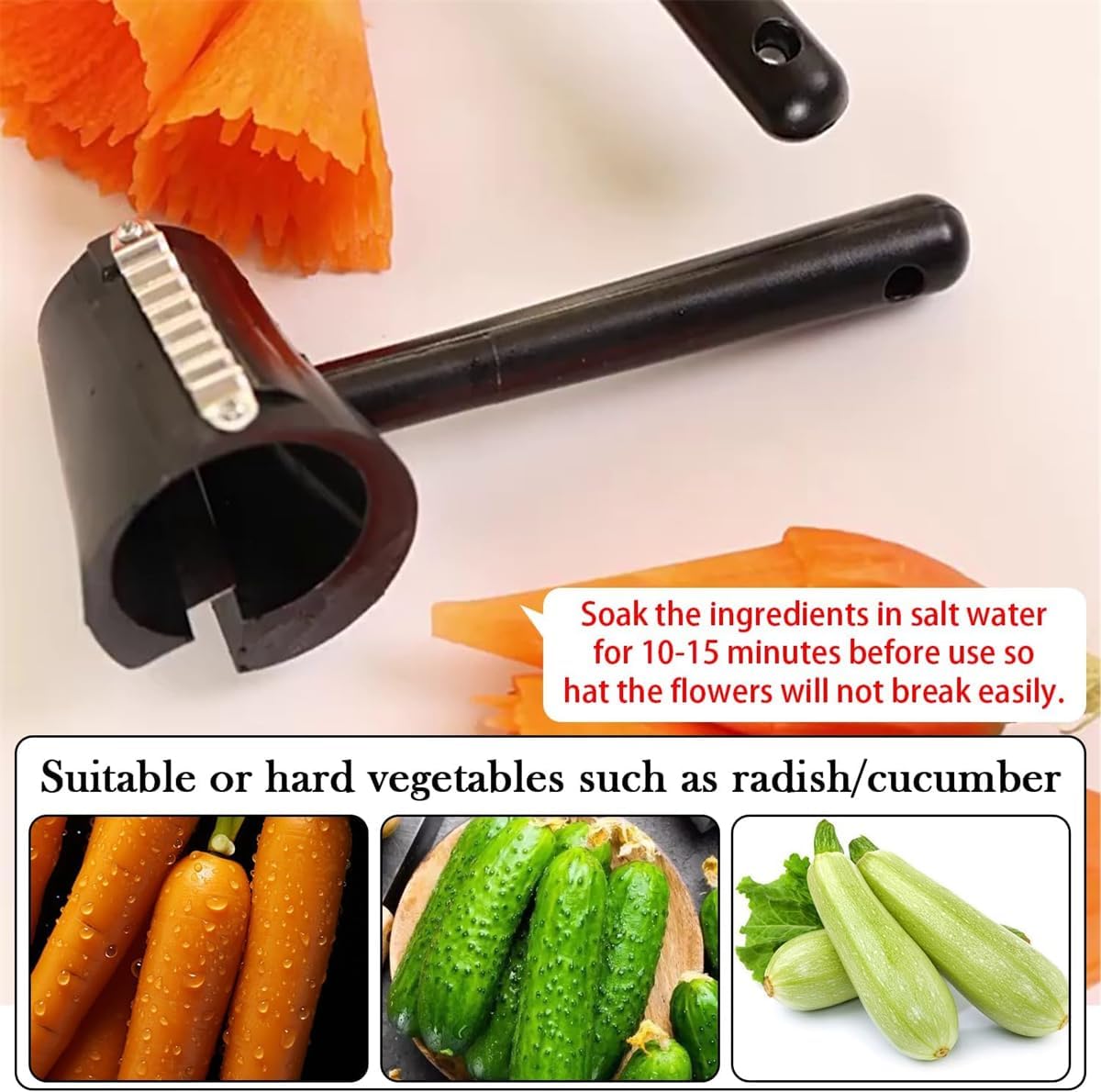 Vegetable Curler, Carrot Curler and Peeler, Spiral Shred Carving Slicer, Fruit Carving Tools,Kitchen Creative Cut Flower Tool,Rotatable Blade Peeler for Carrots, Potatoes, Cucumbe