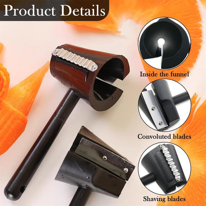 Vegetable Curler, Carrot Curler and Peeler, Spiral Shred Carving Slicer, Fruit Carving Tools,Kitchen Creative Cut Flower Tool,Rotatable Blade Peeler for Carrots, Potatoes, Cucumbe