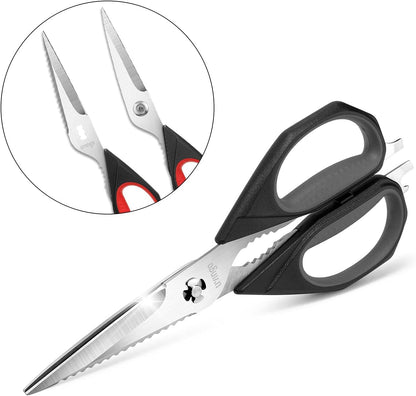Kitchen Scissors, 2 Pack 9.25" Utility All Purpose Poultry Shears Heavy Duty Dishwasher Safe, Come Apart Sharp Stainless Steel Cooking Food Scissors for Cutting Meat, Chicken, Vegetable, Fish