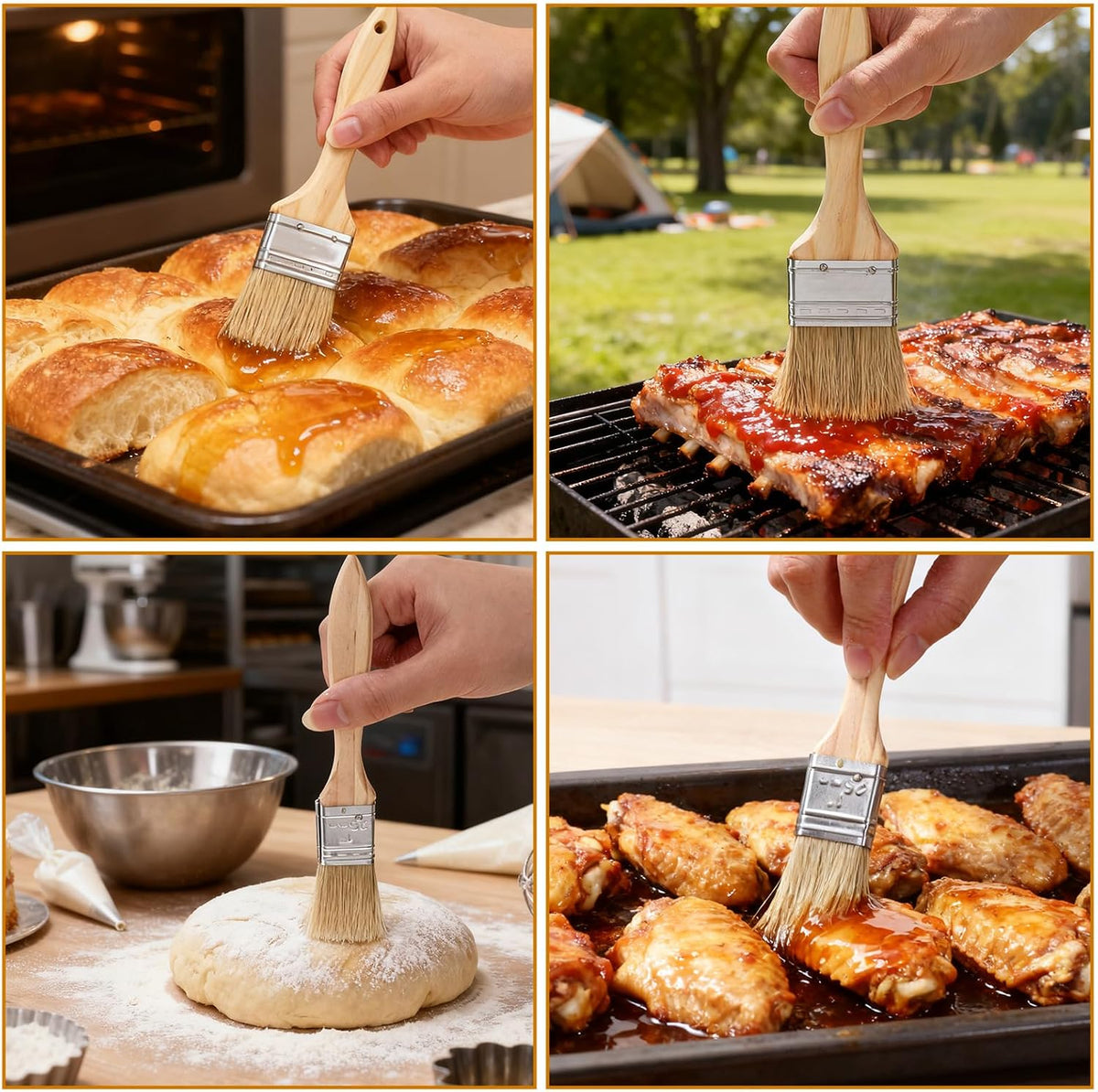 3 PCS Pastry Brush Basting Brush for Cooking Brushes