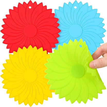 4 Pcs Large Rubber Jar Opener, 6.10 Inch Non Slip, Bright Colors