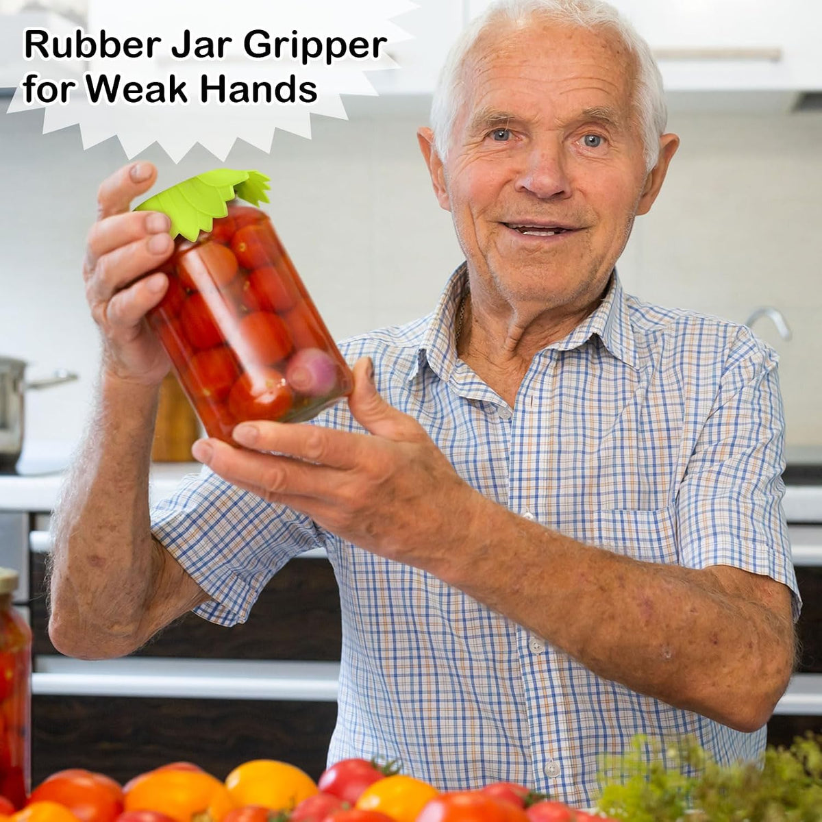 4 Pcs Large Rubber Jar Opener, 6.10 Inch Non Slip, Bright Colors