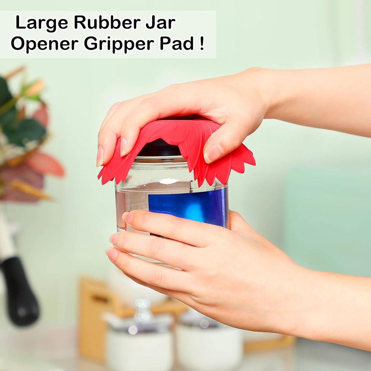 4 Pcs Large Rubber Jar Opener, 6.10 Inch Non Slip, Bright Colors