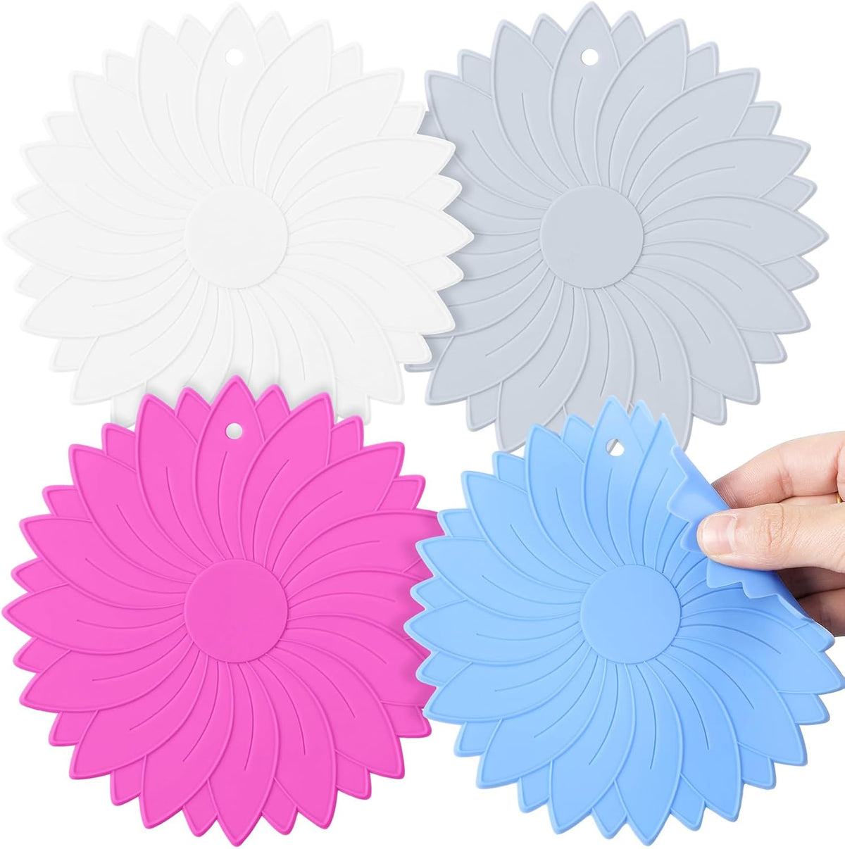 4 Pcs Large Rubber Jar Opener, 6.10 Inch Non Slip, Bright Colors