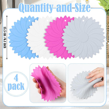 4 Pcs Large Rubber Jar Opener, 6.10 Inch Non Slip, Bright Colors