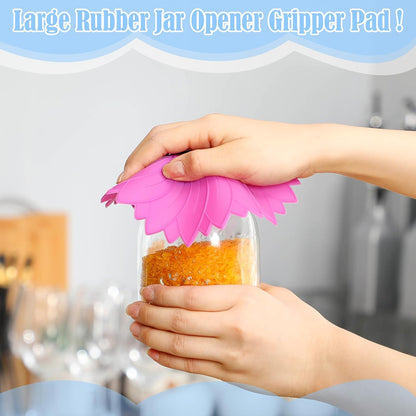 4 Pcs Large Rubber Jar Opener, 6.10 Inch Non Slip, Bright Colors
