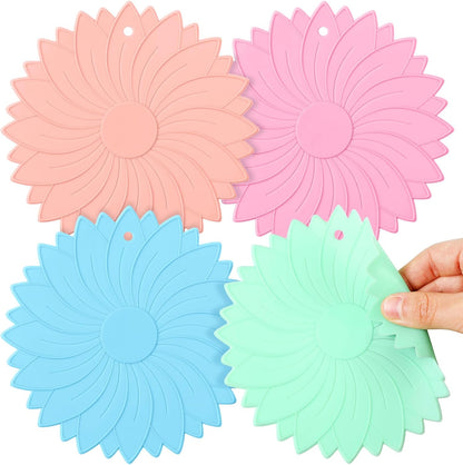 4 Pcs Large Rubber Jar Opener, 6.10 Inch Non Slip, Bright Colors
