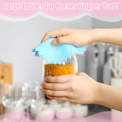 4 Pcs Large Rubber Jar Opener, 6.10 Inch Non Slip, Bright Colors