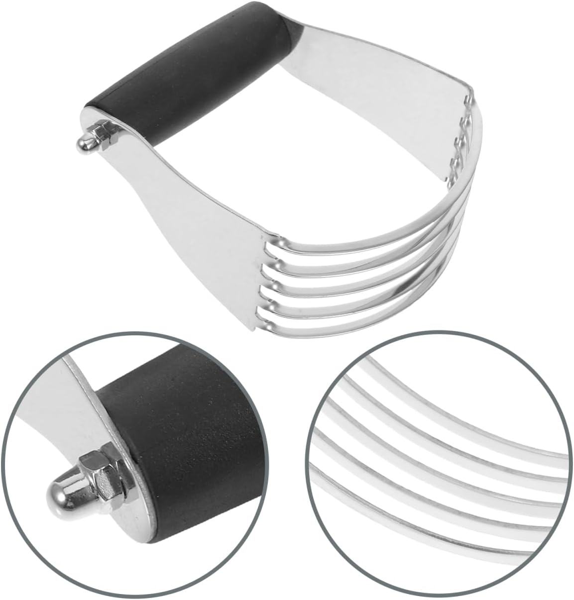 Heavy Duty Stainless Steel Dough Blender Pastry Cutter Butter Mixer for Baking Effortless Flour Mixing and Scraping Tool Kitchen Essential for Home and Professional Bakers