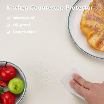 Silicone Mats for Kitchen Counter, Large Silicone Countertop Protector 25" by 17", Nonskid Heat Resistant Desk Saver Pad, Multipurpose Mat, Placemat, Black