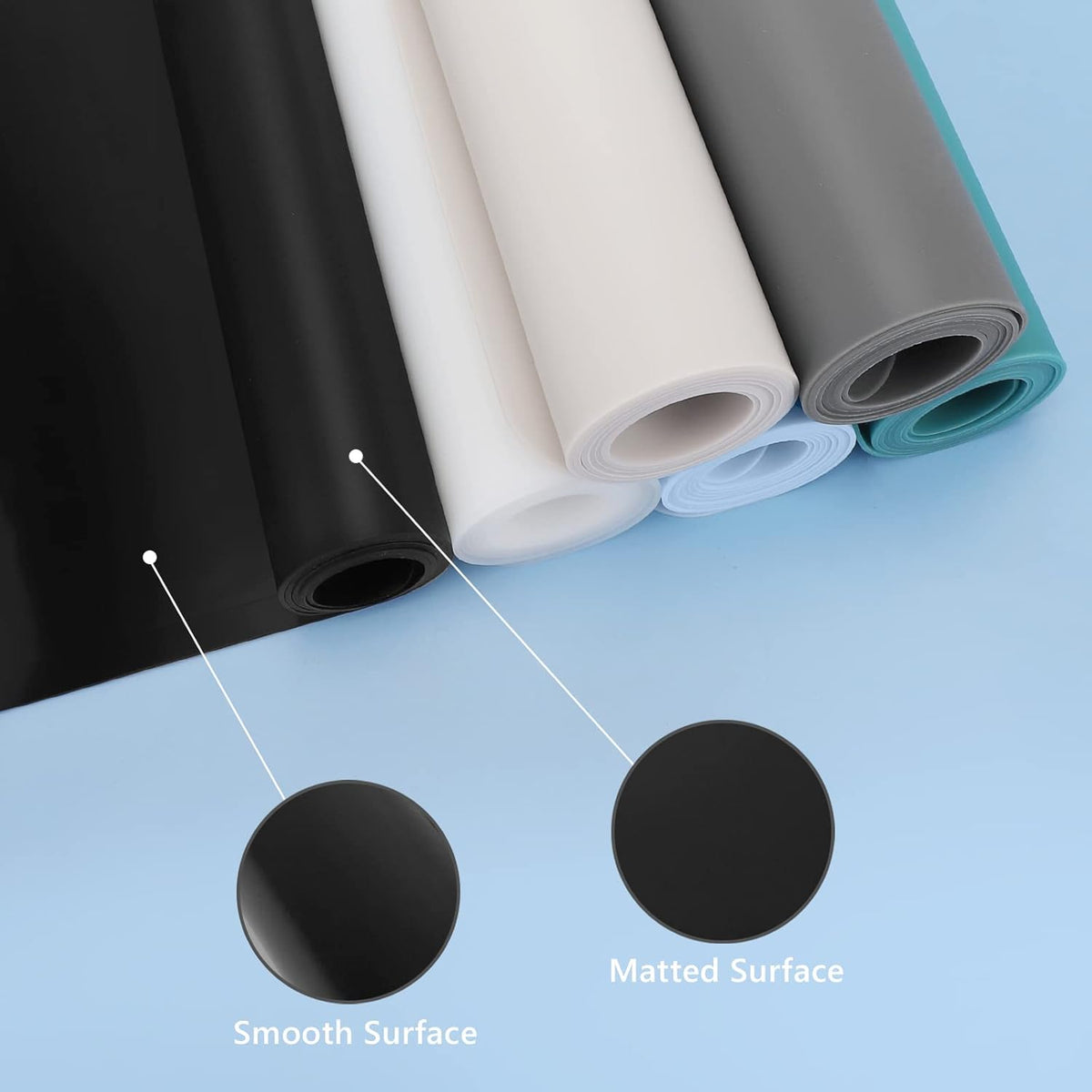 Silicone Mats for Kitchen Counter, Large Silicone Countertop Protector 25" by 17", Nonskid Heat Resistant Desk Saver Pad, Multipurpose Mat, Placemat, Black
