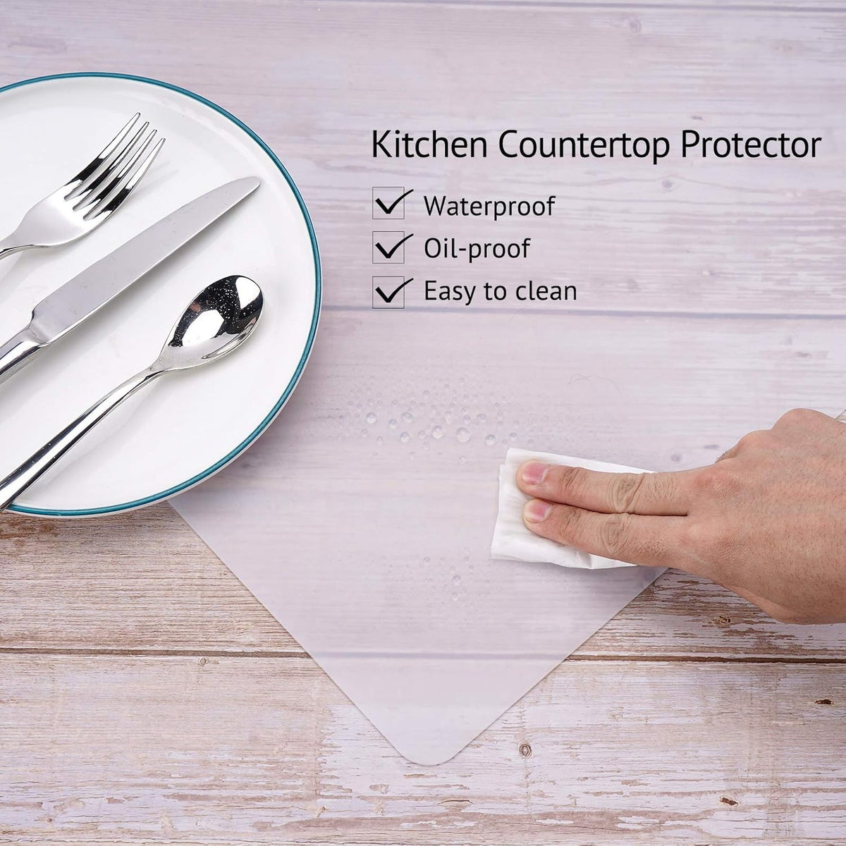 Silicone Mats for Kitchen Counter, Large Silicone Countertop Protector 25" by 17", Nonskid Heat Resistant Desk Saver Pad, Multipurpose Mat, Placemat, Black