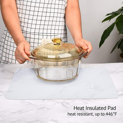 Silicone Mats for Kitchen Counter, Large Silicone Countertop Protector 25" by 17", Nonskid Heat Resistant Desk Saver Pad, Multipurpose Mat, Placemat, Black