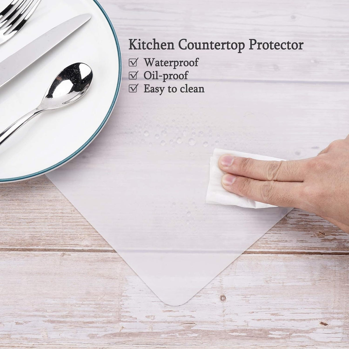 Silicone Mats for Kitchen Counter, Large Silicone Countertop Protector 25" by 17", Nonskid Heat Resistant Desk Saver Pad, Multipurpose Mat, Placemat, Black