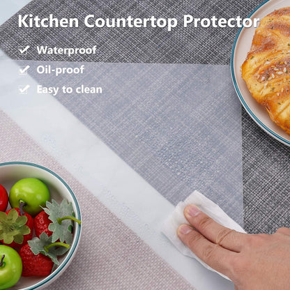 Silicone Mats for Kitchen Counter, Large Silicone Countertop Protector 25" by 17", Nonskid Heat Resistant Desk Saver Pad, Multipurpose Mat, Placemat, Black