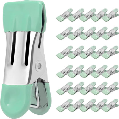 Clothes Pins Heavy Duty, 30 Pack, 2.17 Inch Metal Chip Clips, 6 Colors | Clothespins for Photo Drying Clothesline Laundry Sock, Bag Clips for Food Kitchen Stainless Steel with Rubber