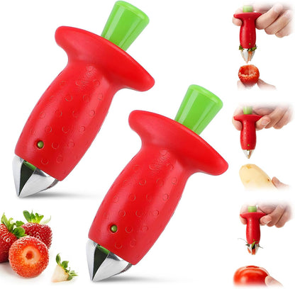 Strawberry Slicer/Cutter/Corer, Strawberry Huller Fruit Leaf Stem Remover Tools,Fruit Cutter, Egg Slicer Kitchen Gadgets, Veggie Strawberry Slicer Tool for Dessert and Cake Decorations (c)