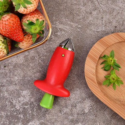 Strawberry Slicer/Cutter/Corer, Strawberry Huller Fruit Leaf Stem Remover Tools,Fruit Cutter, Egg Slicer Kitchen Gadgets, Veggie Strawberry Slicer Tool for Dessert and Cake Decorations (c)