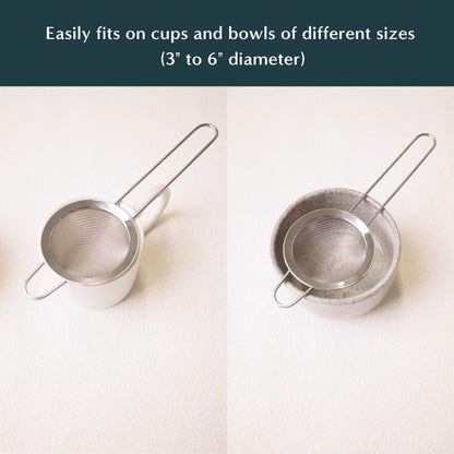 Large Stainless Steel Matcha Tea Sifter with Handle Matcha Set - Eliminate Clumps In Your Matcha Powder For Tastier Tea and Lattes