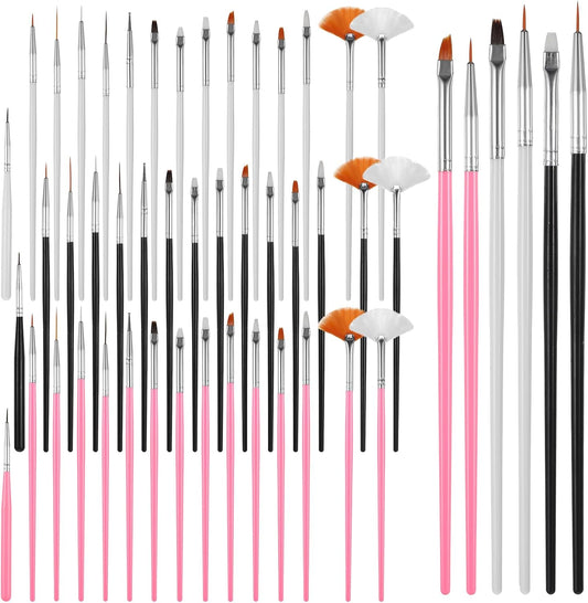 45 PCS Cookie Paint Brushes, Food Safe Paint Brushs Kit Cookie Decorating Brush Cake Decorating Brushes Food Paints Fondant Brush DIY Tool Set Icing Pastry Brushs for Painting Baking, Black and Pink