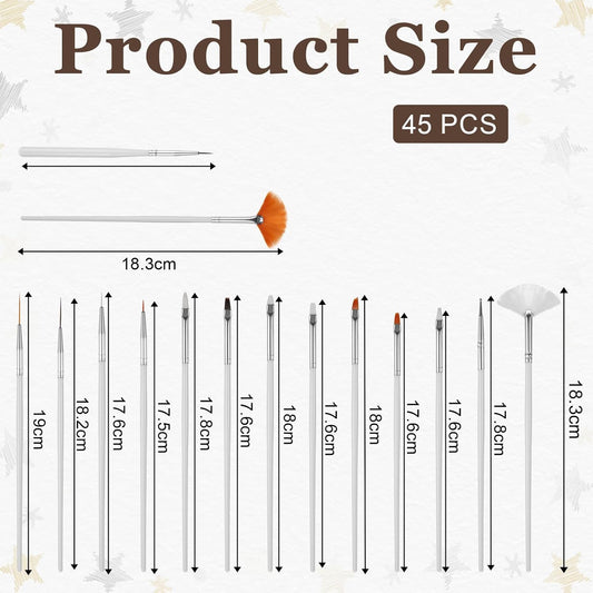 45 PCS Cookie Paint Brushes, Food Safe Paint Brushs Kit Cookie Decorating Brush Cake Decorating Brushes Food Paints Fondant Brush DIY Tool Set Icing Pastry Brushs for Painting Baking, Black and Pink