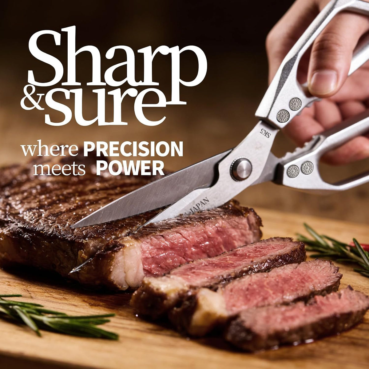 Kitchen Scissors Set 2PCS, Kitchen Shears Heavy Duty Poultry Shear Japan Meat Scissor for Food All Purpose Seafood Meat Cutting Cooking Shears, Chicken Scissors Gifts for Men Women