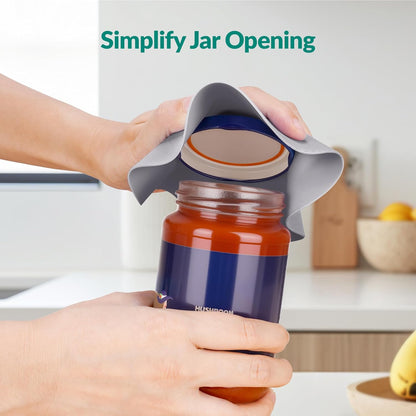 Silicone Jar Opener Gripper Pads, 6 Inch Large Rubber Jar Openers for Seniors with Arthritis & Weak Hands, Food-Grade Non-Slip Bottle Lid Grip, Heat-Resistant Trivet Coaster Mat, Set of 4