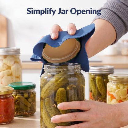 Silicone Jar Opener Gripper Pads, 6 Inch Large Rubber Jar Openers for Seniors with Arthritis & Weak Hands, Food-Grade Non-Slip Bottle Lid Grip, Heat-Resistant Trivet Coaster Mat, Set of 4
