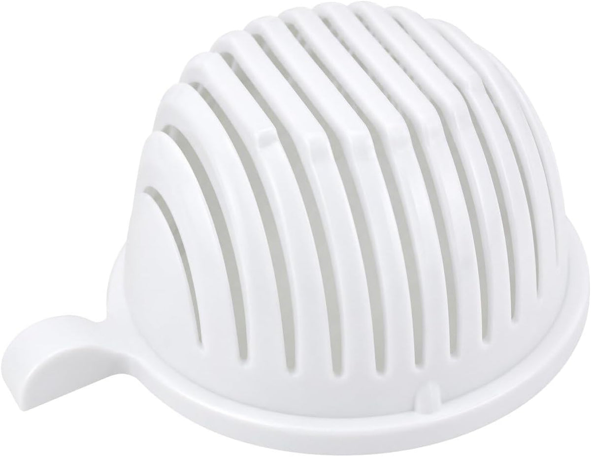 Salad Chopper Bowl with Slits, Fruit Vegetable Cutter, Blue