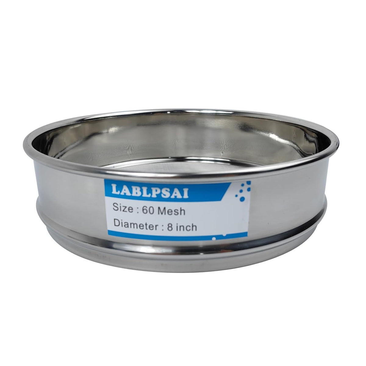 60 Mesh Lab Sieves 8" Diameter 304 Stainless Steel Wire Cloth Test Sieve for Industrial Laboratory Home