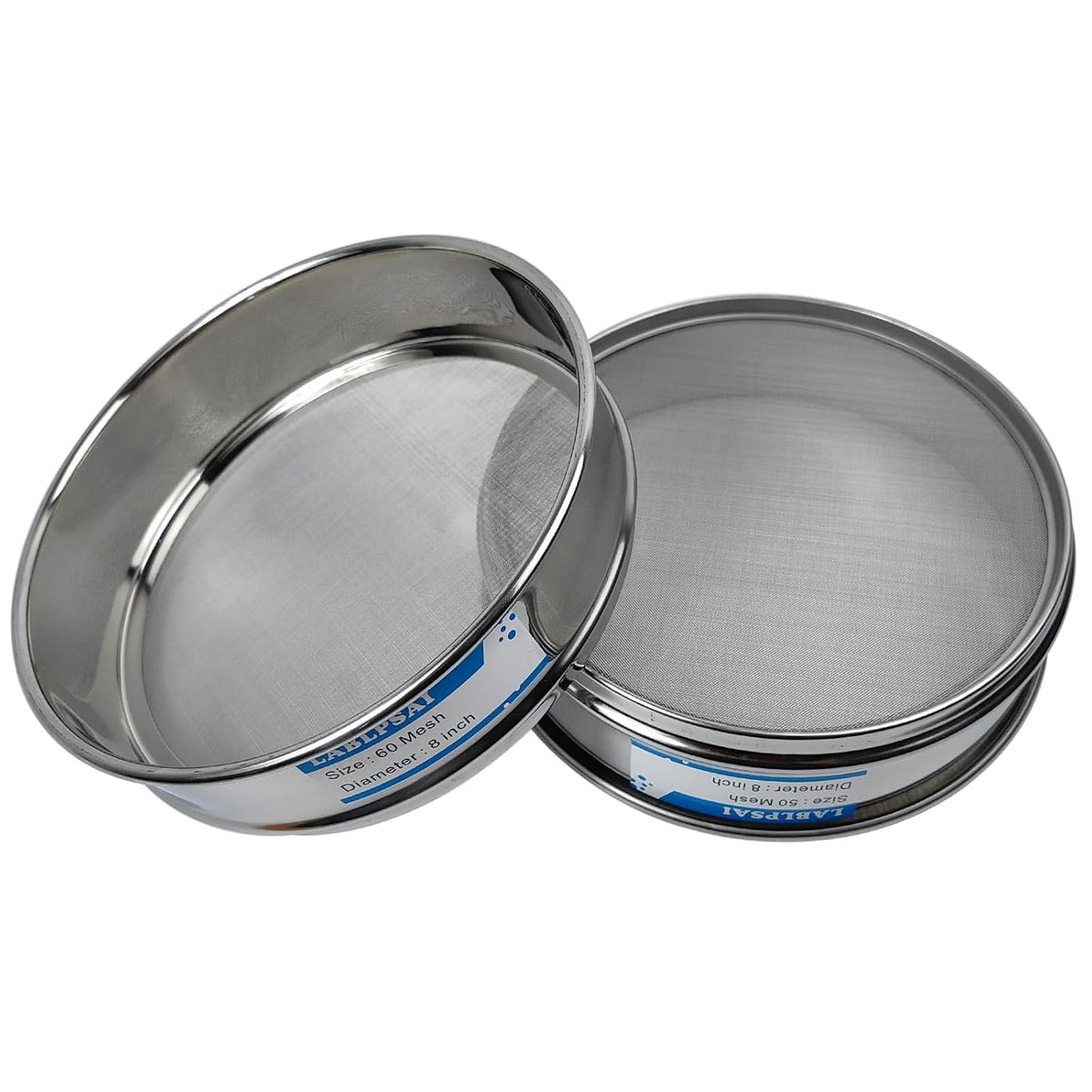 60 Mesh Lab Sieves 8" Diameter 304 Stainless Steel Wire Cloth Test Sieve for Industrial Laboratory Home