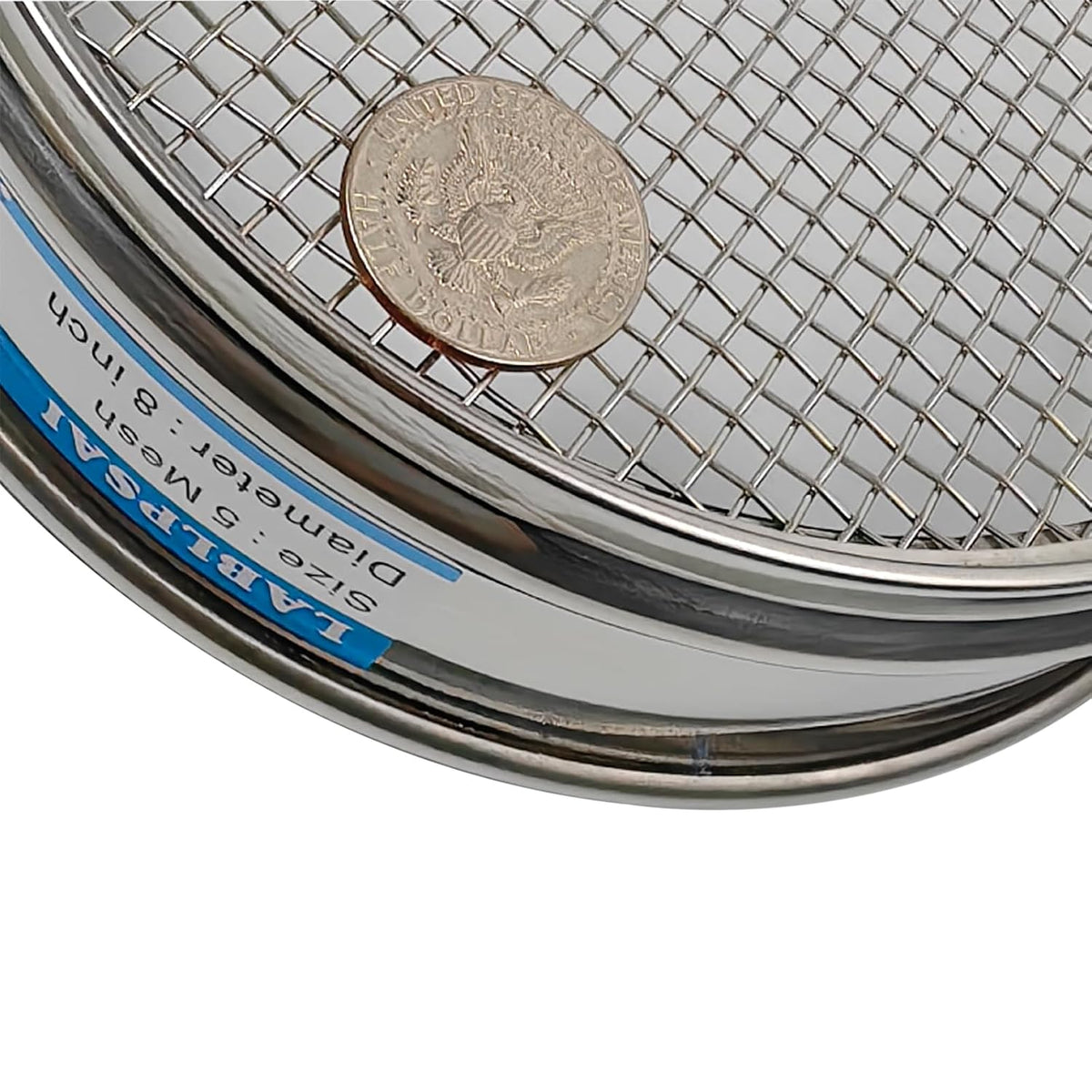 60 Mesh Lab Sieves 8" Diameter 304 Stainless Steel Wire Cloth Test Sieve for Industrial Laboratory Home
