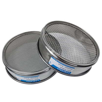 60 Mesh Lab Sieves 8" Diameter 304 Stainless Steel Wire Cloth Test Sieve for Industrial Laboratory Home