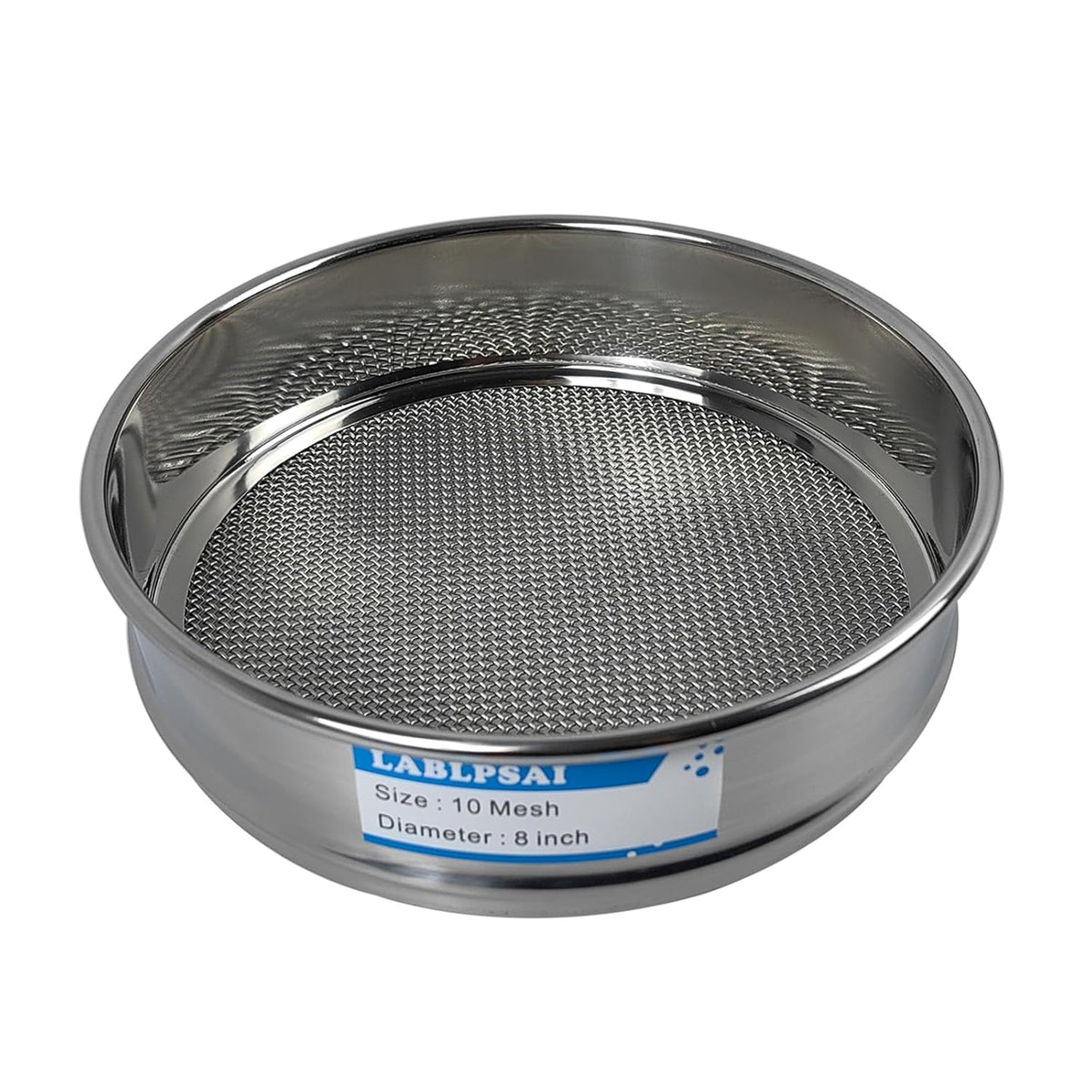 60 Mesh Lab Sieves 8" Diameter 304 Stainless Steel Wire Cloth Test Sieve for Industrial Laboratory Home