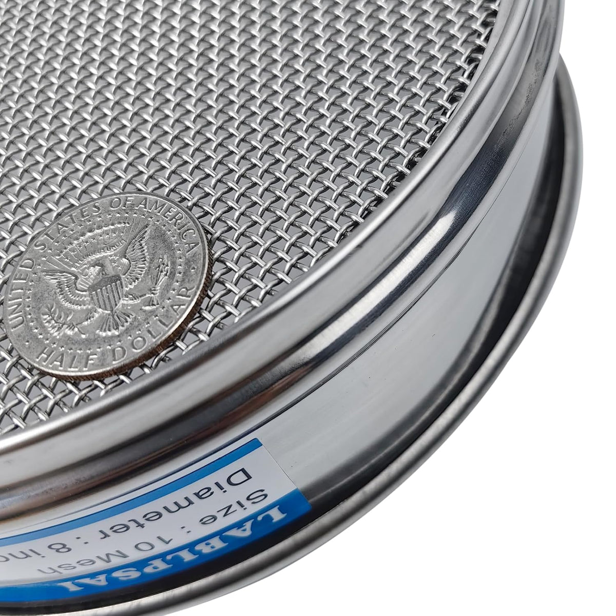 60 Mesh Lab Sieves 8" Diameter 304 Stainless Steel Wire Cloth Test Sieve for Industrial Laboratory Home