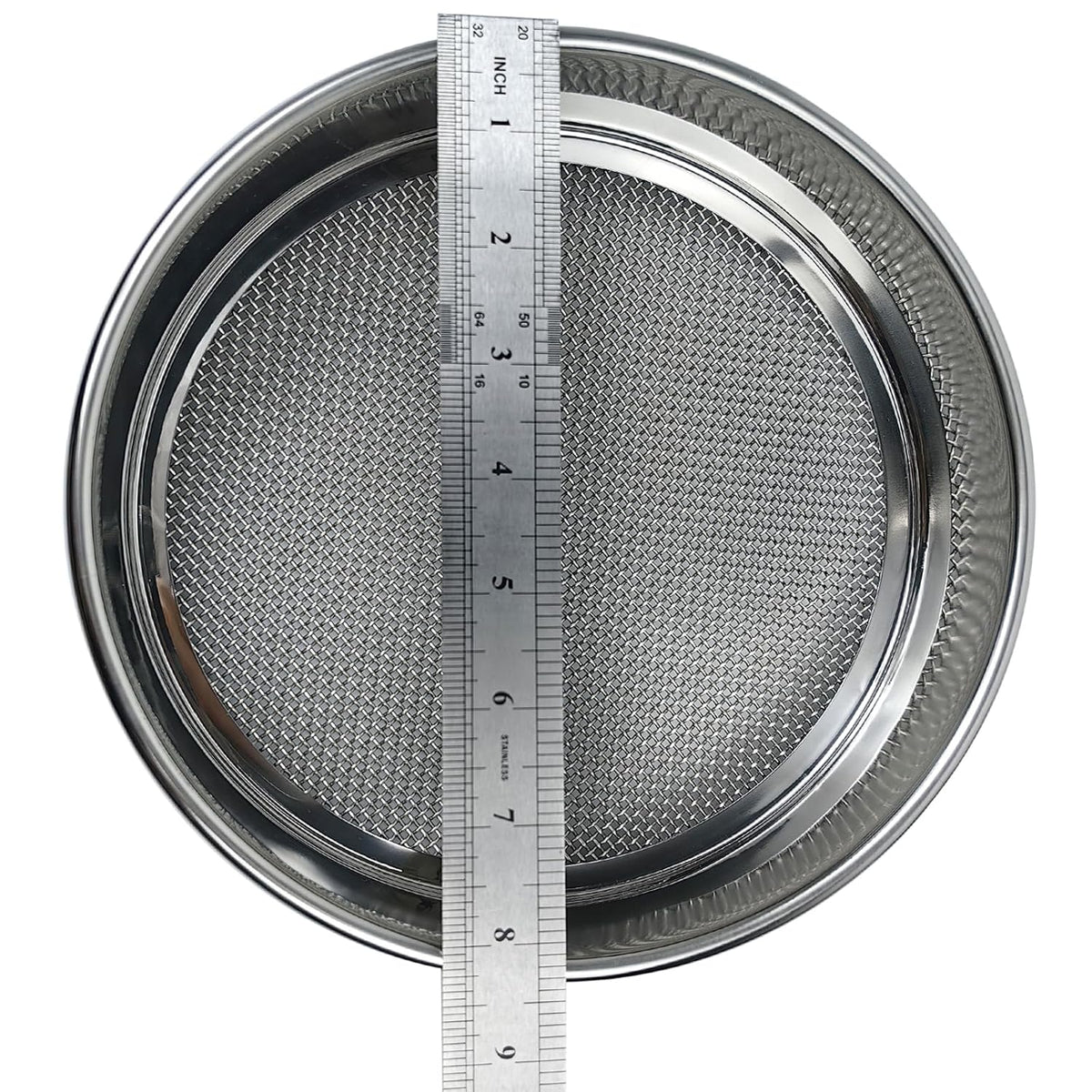 60 Mesh Lab Sieves 8" Diameter 304 Stainless Steel Wire Cloth Test Sieve for Industrial Laboratory Home