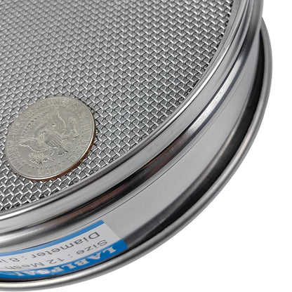 60 Mesh Lab Sieves 8" Diameter 304 Stainless Steel Wire Cloth Test Sieve for Industrial Laboratory Home