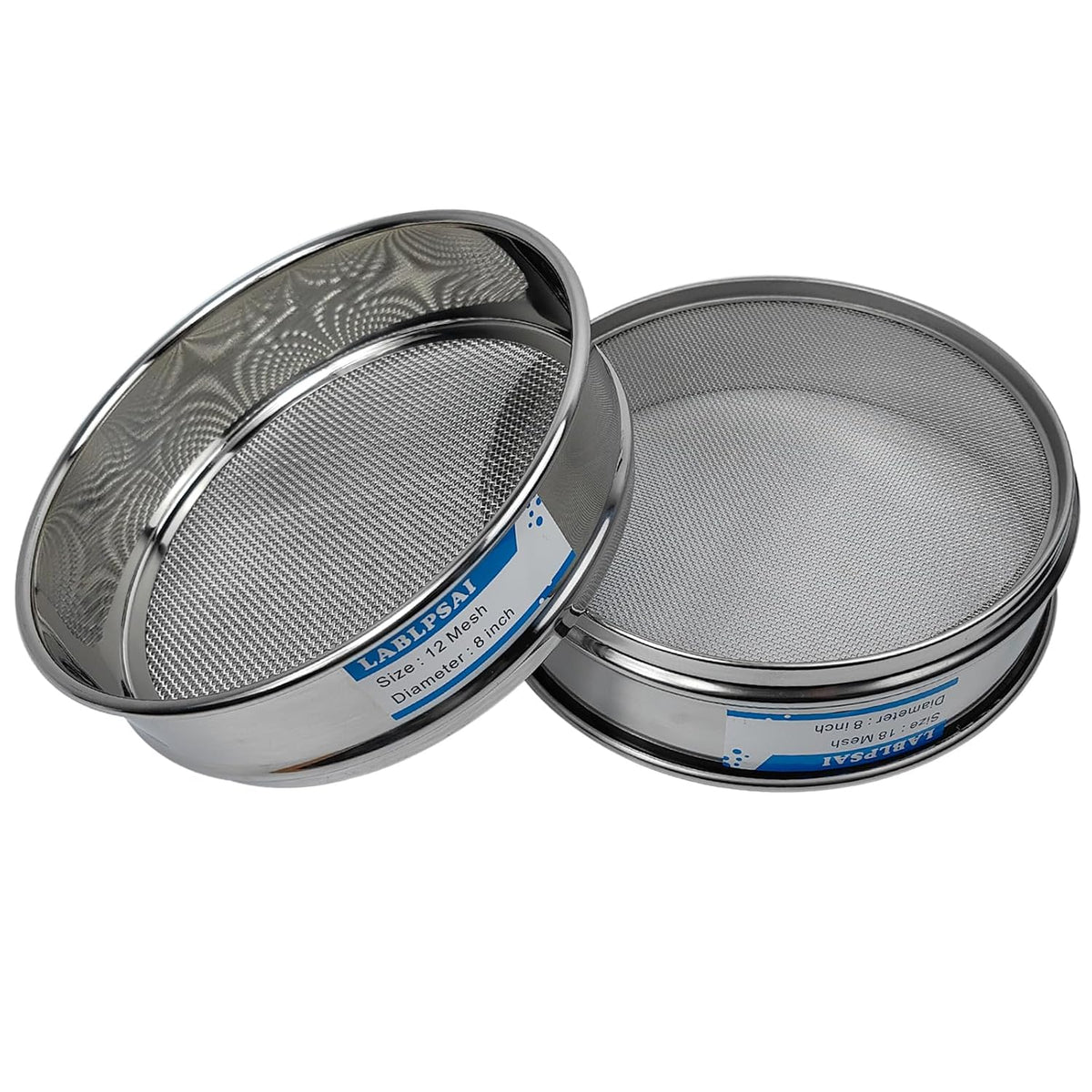 60 Mesh Lab Sieves 8" Diameter 304 Stainless Steel Wire Cloth Test Sieve for Industrial Laboratory Home