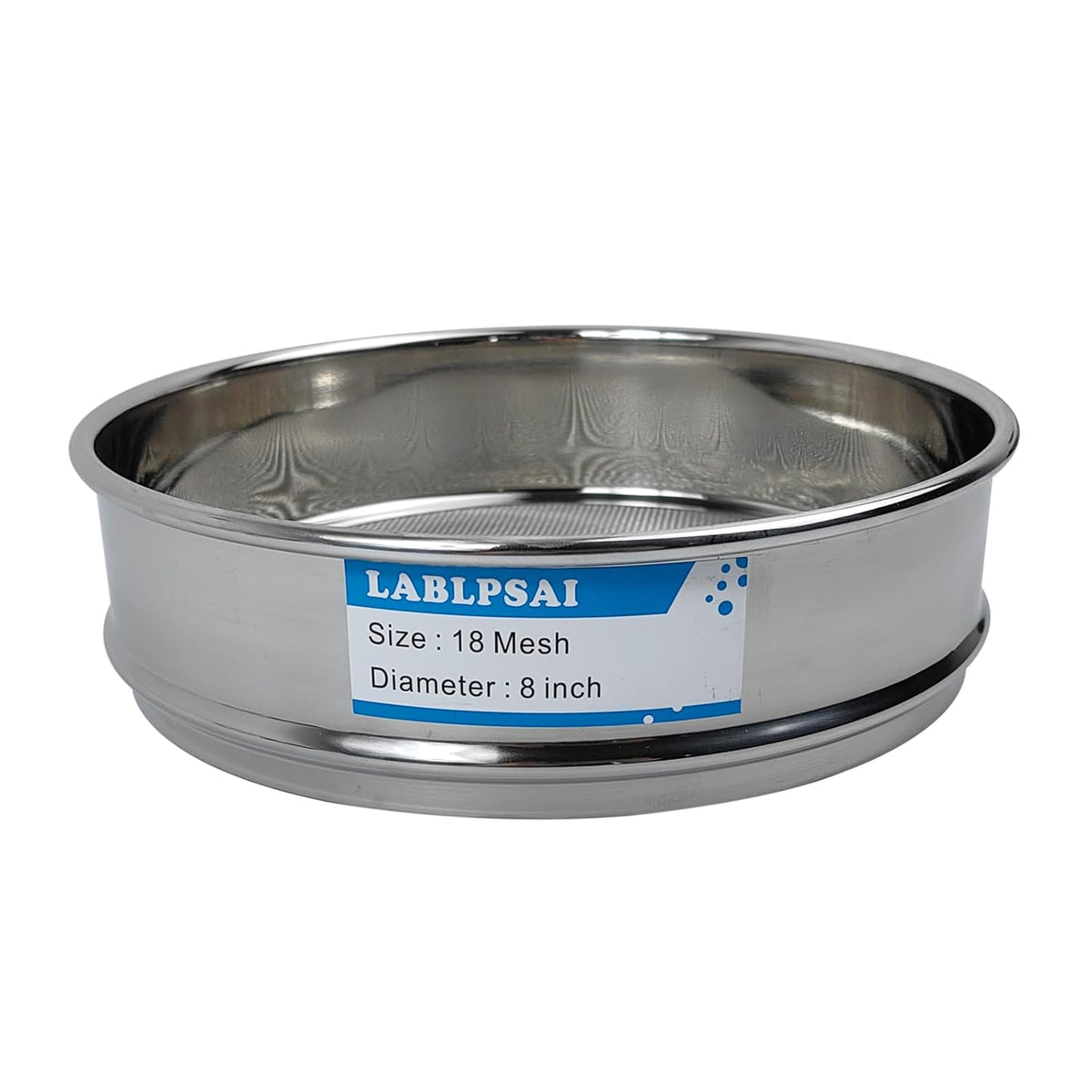 60 Mesh Lab Sieves 8" Diameter 304 Stainless Steel Wire Cloth Test Sieve for Industrial Laboratory Home