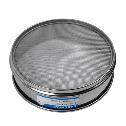 60 Mesh Lab Sieves 8" Diameter 304 Stainless Steel Wire Cloth Test Sieve for Industrial Laboratory Home